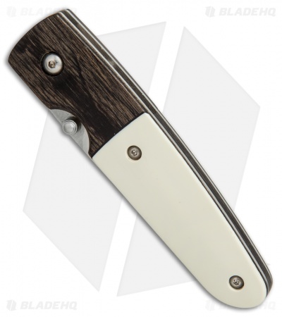 Vintage Benchmade 850-01 Mel Pardue Knife Black Dymondwood/Ivory (2.8" Satin)
