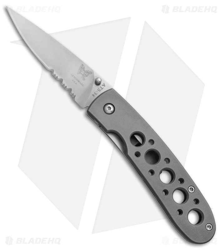 Vintage Benchmade Crawford Leopard 625 Liner Lock Knife (3.625" Satin Serr)