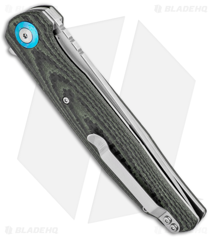 Bestech Knives Ascot Liner Lock Flipper Knife Black/Beige CF/G-10 (3.88" Satin) 