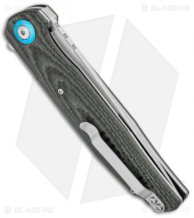 Bestech Knives Ascot Liner Lock Flipper Knife Black/Beige CF/G-10 (3.88" Satin) 
