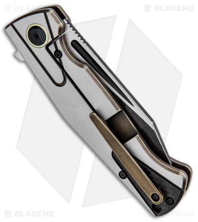 Bestech Knives Horus Folding Knife Gray Titanium/CF (3.5" Black SW) BT1901C