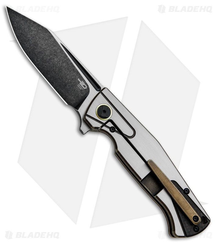 Bestech Knives Horus LH Folding Knife Gray + Bronze Blade HQ