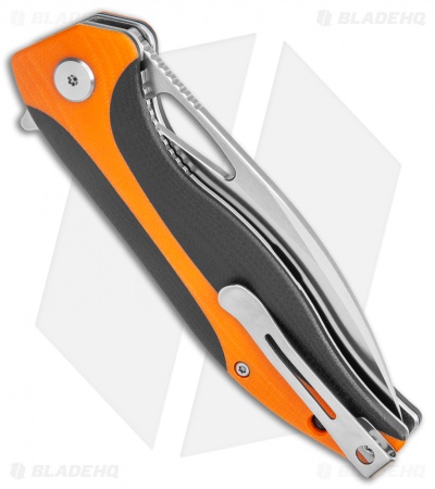 Bestech Knives Komodo Liner Lock Knife Black / Orange G-10 (3.5" Satin) BG26C