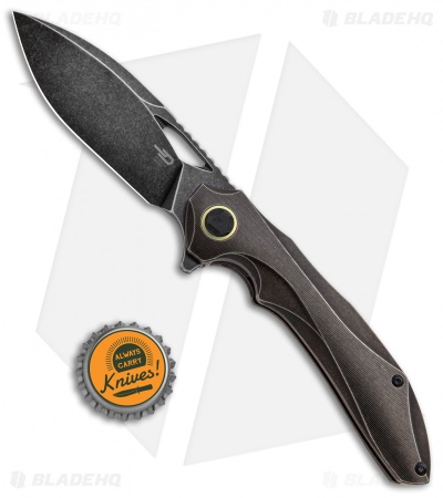 Bestech Knives Kombou ESKRA Folding Knife Black Ti (3.5" Black SW) BT1813A