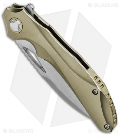 Bestech Knives Kombou ESKRA Folding Knife Gold Ti (3.5" Stonewash) BT1813D