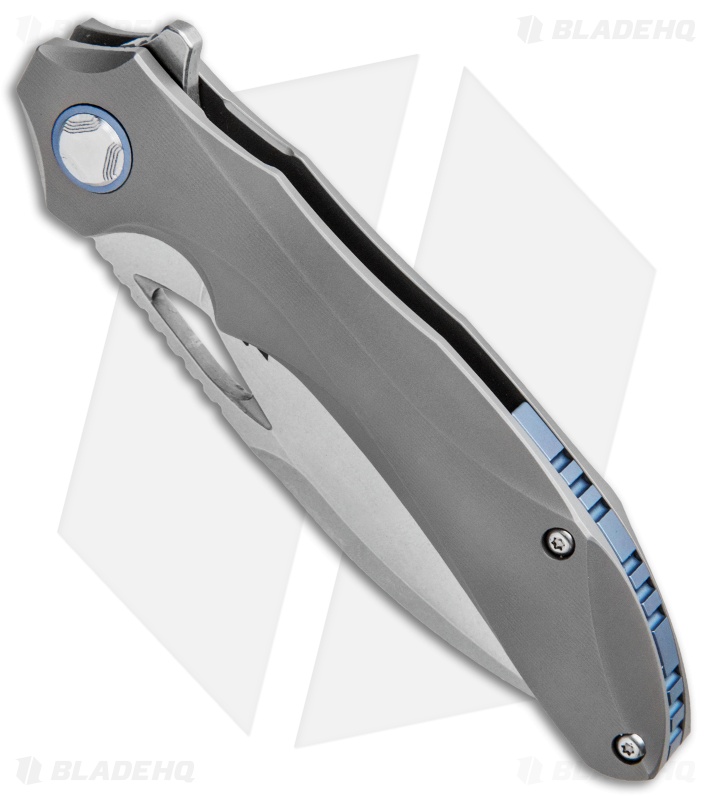 Bestech Knives Kombou ESKRA Folding Knife Gray Ti (3.5" Stonewash) BT1813C