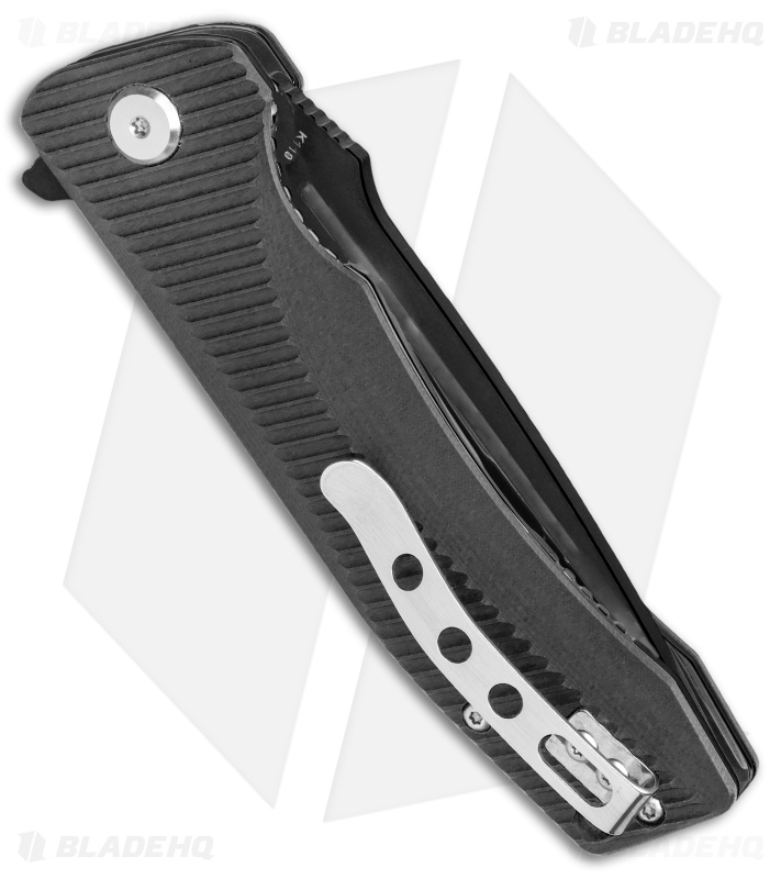 Bestech Knives Mako Liner Lock Knife Blackout Milled G-10 (3.75" D2 Black) 