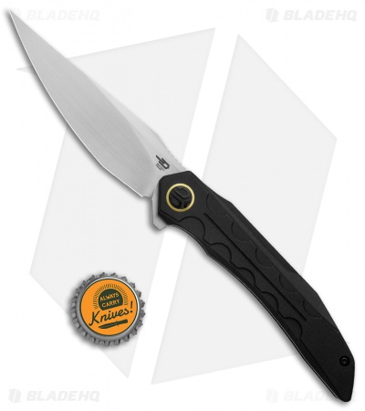 Bestech Knives Samari Frame Lock Knife Black Titanium (3.9" Satin M390)