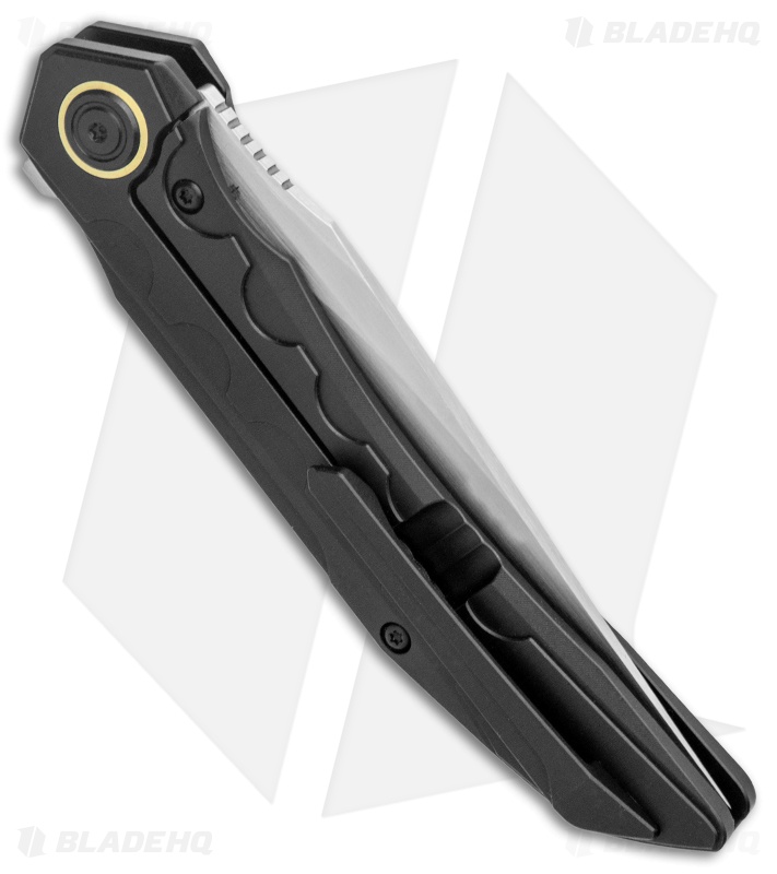 Bestech Knives Samari Frame Lock Knife Black Titanium (3.9" Satin M390)