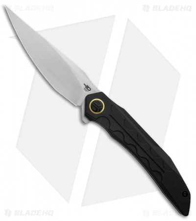 Bestech Knives Samari Frame Lock Knife Black Titanium (3.9" Satin M390)