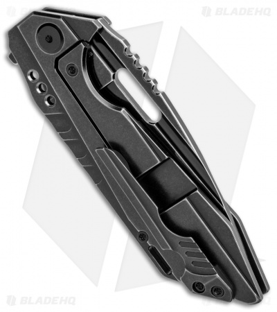 Bestech Knives Shodan Frame Lock Flipper Knife Black Ti (3.86" BSW) BT1910B