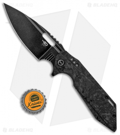 Bestech Knives Shodan Frame Lock Flipper Knife Ti/CF(3.86" BSW) BT1910D