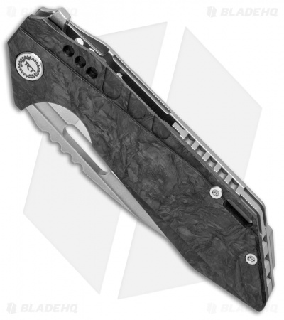 Bestech Knives Shodan Frame Lock Flipper Knife Ti/CF(3.86" Stonewash) BT1910C