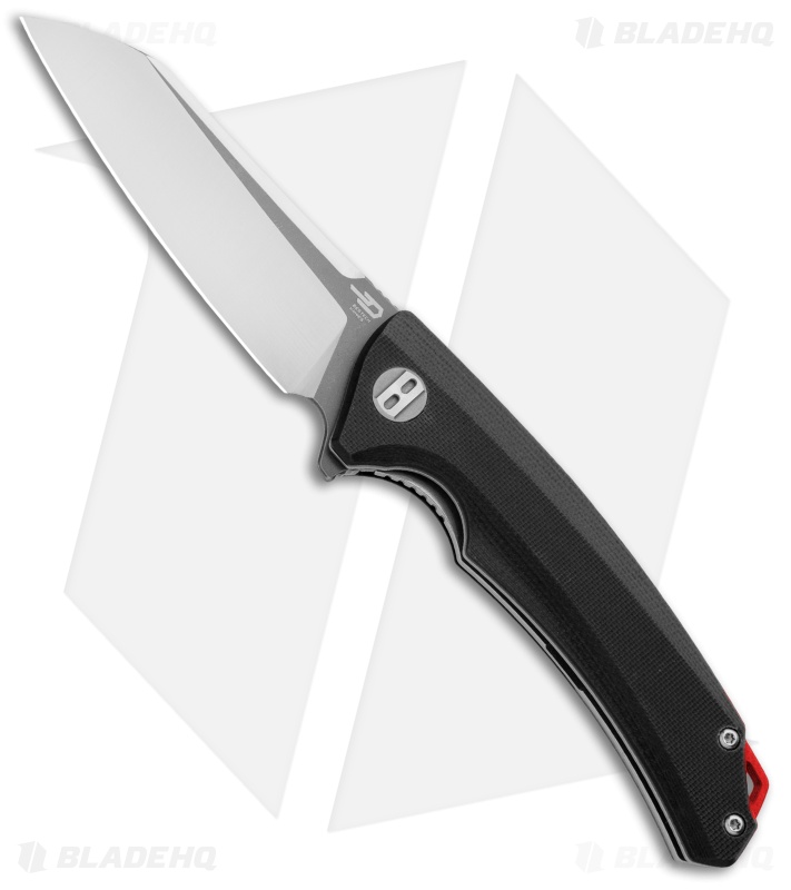 Bestech Knives Texel Liner Lock Knife Black G-10 (3.25" Gray/Satin) BG21A-2