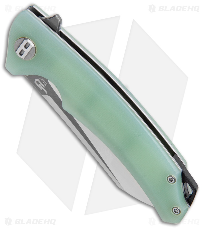 Bestech Knives Texel Liner Lock Knife Jade G-10 (3.25" Gray/Satin) BG21B-2