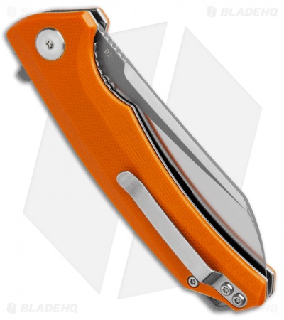 Bestech Knives Texel Liner Lock Knife Orange G10 (3.25" Gray/Satin) BG21D-2