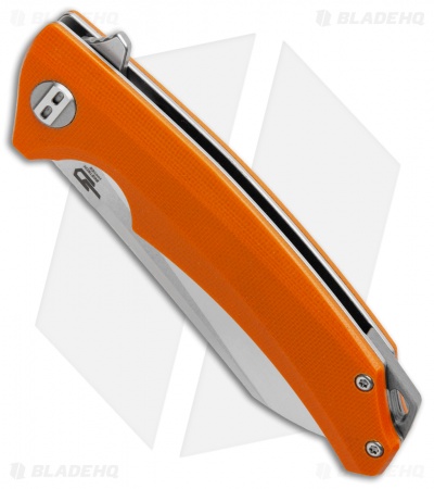 Bestech Knives Texel Liner Lock Knife Orange G10 (3.25" SW/Satin) BG21D-1