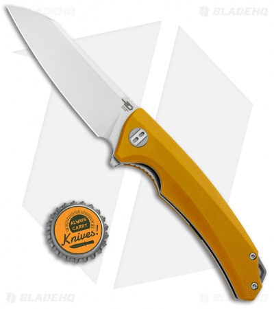 Bestech Knives Texel Liner Lock Knife Yellow G-10 (3.25" SW/Satin) BG21C-1