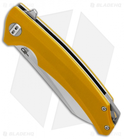 Bestech Knives Texel Liner Lock Knife Yellow G-10 (3.25" SW/Satin) BG21C-1