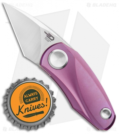 Bestech Knives Tulip Ball Lock Flipper Knife Purple Ti (1.34" SW) BT1912C
