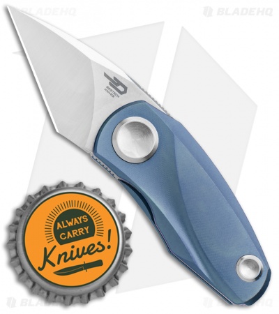 Bestech Knives Tulip Frame Lock Flipper Knife Blue Ti (1.34" SW) BT1913B