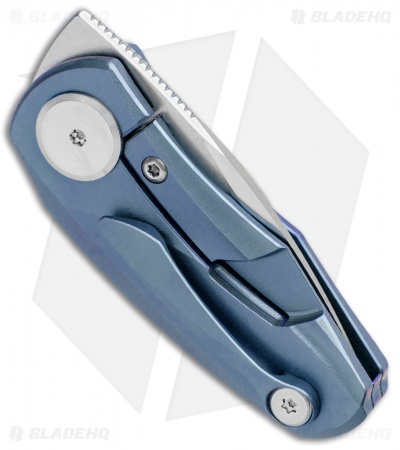 Bestech Knives Tulip Frame Lock Flipper Knife Blue Ti (1.34" SW) BT1913B