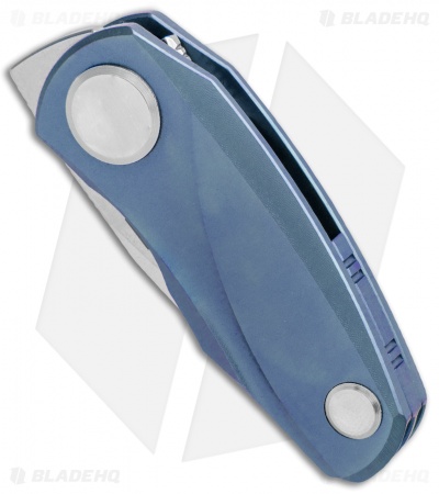Bestech Knives Tulip Frame Lock Flipper Knife Blue Ti (1.34" SW) BT1913B
