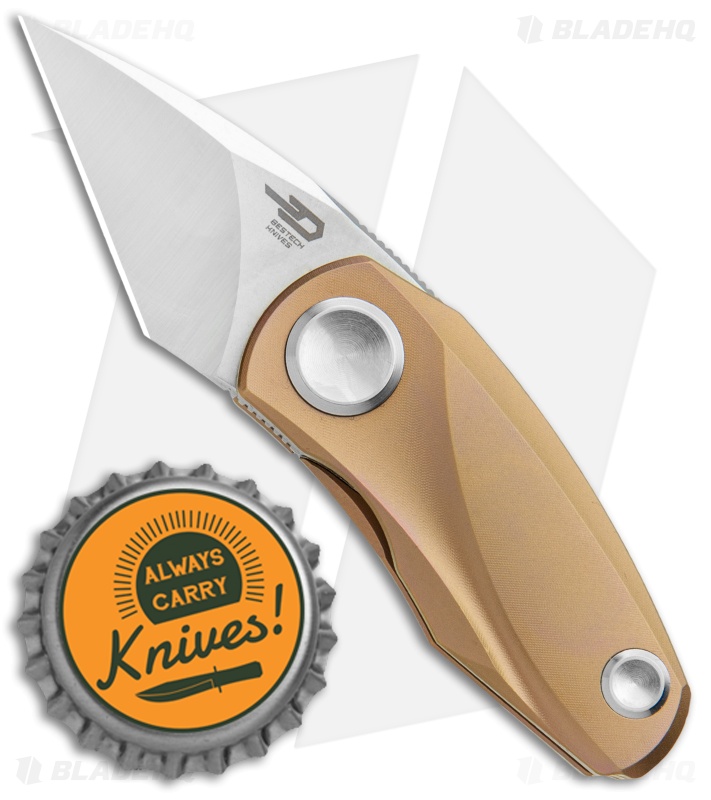 Bestech Knives Tulip Frame Lock Flipper Knife Pink Ti (1.34" SW) BT1913D