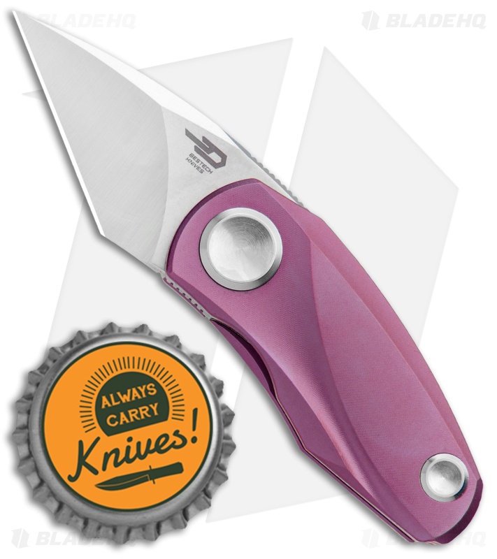 Bestech Knives Tulip Frame Lock Flipper Knife Purple Ti (1.34" SW) BT1913C