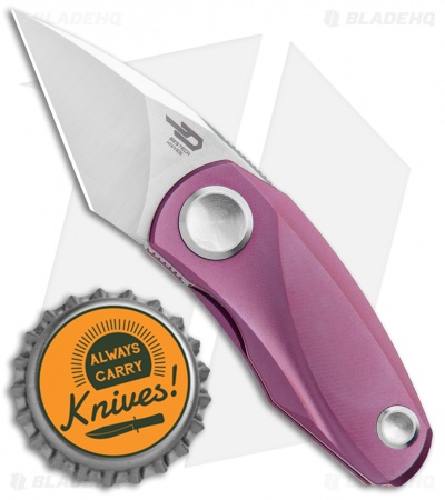 Bestech Knives Tulip Frame Lock Flipper Knife Purple Ti (1.34" SW) BT1913C