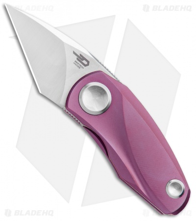 Bestech Knives Tulip Frame Lock Flipper Knife Purple Ti (1.34" SW) BT1913C