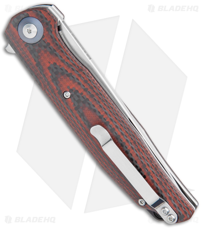 Bestech Knives Ascot Liner Lock Carbon Fiber/Red G-10 (4.00" Satin)