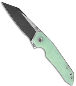 Bestech Knives Barracuda Liner Lock Knife Jade G-10 (3.5" Black D2) BTKG15D2