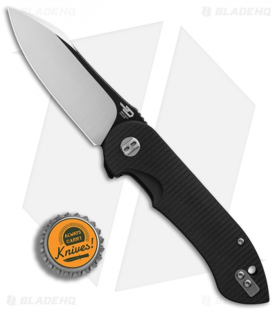 Bestech Knives Torpedo Liner Lock Knife Black G-10 (3.13" Two-Tone) BG17A-2