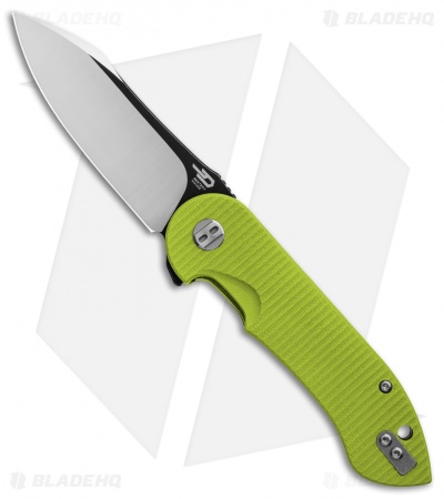 Bestech Knives Torpedo Liner Lock Knife Green G-10 (3.13" Two-Tone) BG17C-2