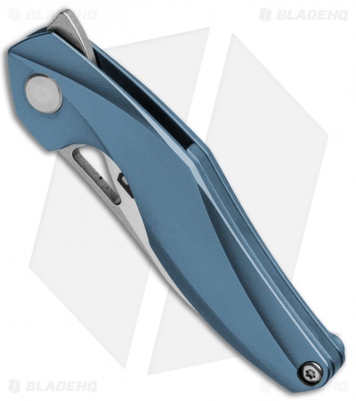 Bestech Knives Isham Reticulan Frame Lock Knife Blue Ti (2" Satin) BT1810B