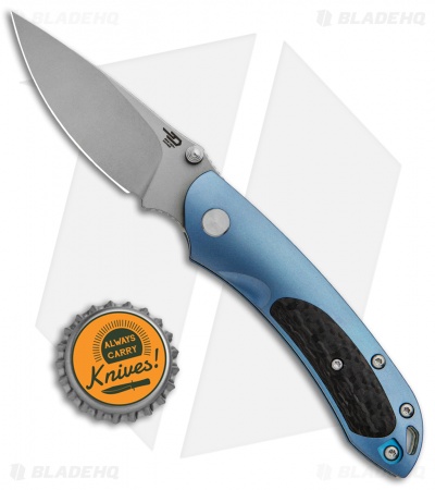 Bestech Knives Junzi Slip Joint Blue Titanium (2.75" Bead Blast) BT1809D
