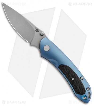 Bestech Knives Junzi Slip Joint Blue Titanium (2.75" Bead Blast) BT1809D