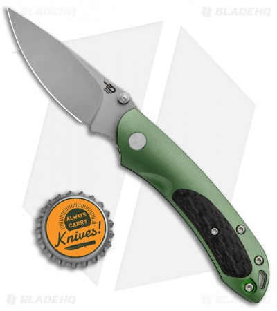 Bestech Knives Junzi Slip Joint Green Titanium (2.75" Bead Blast) BT1809C