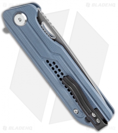 Bestech Knives Circuit Liner Lock Knife Blue G-10 (3.25" Gray) BBG35B-2