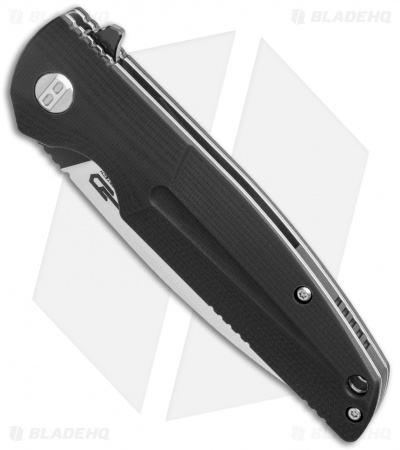 Bestech Knives Fin Liner Lock Knife Black G-10 (3.6" Two-Tone 14C28N)