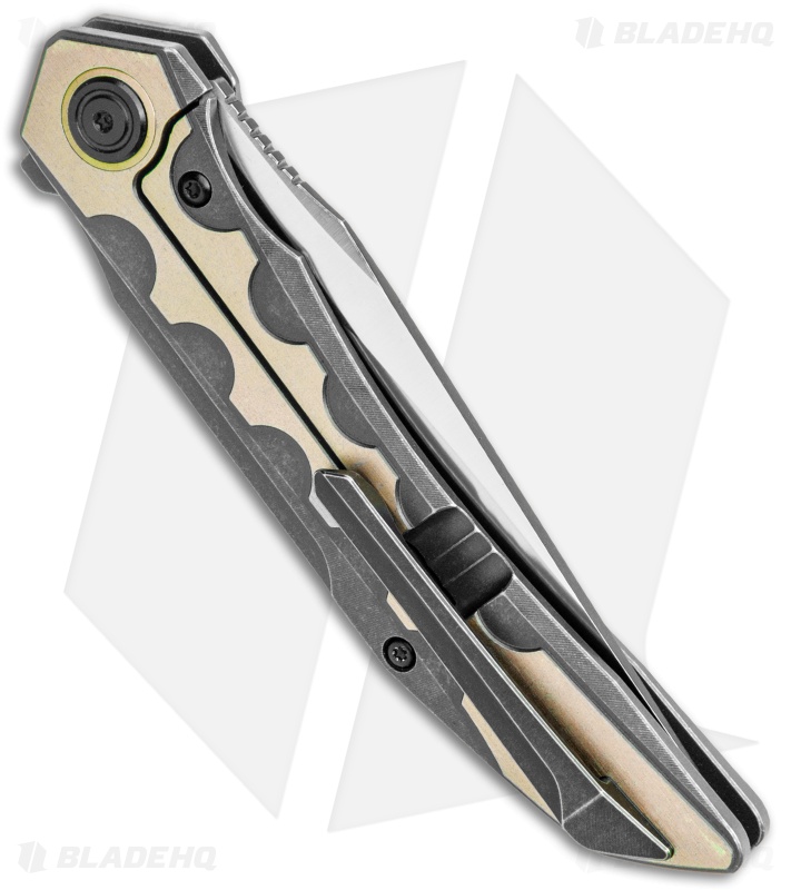 Bestech Knives Samari Frame Lock Knife Bronze/Gold Ti (3.9" Satin M390)