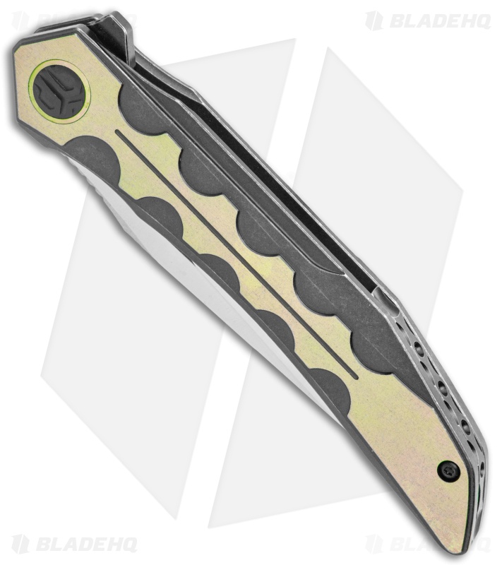 Bestech Knives Samari Frame Lock Knife Bronze/Gold Ti (3.9" Satin M390)