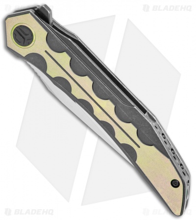 Bestech Knives Samari Frame Lock Knife Bronze/Gold Ti (3.9" Satin M390)