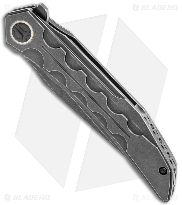 Bestech Knives Samari Frame Lock Knife Black SW Ti (3.9" Black Stonewash M390)