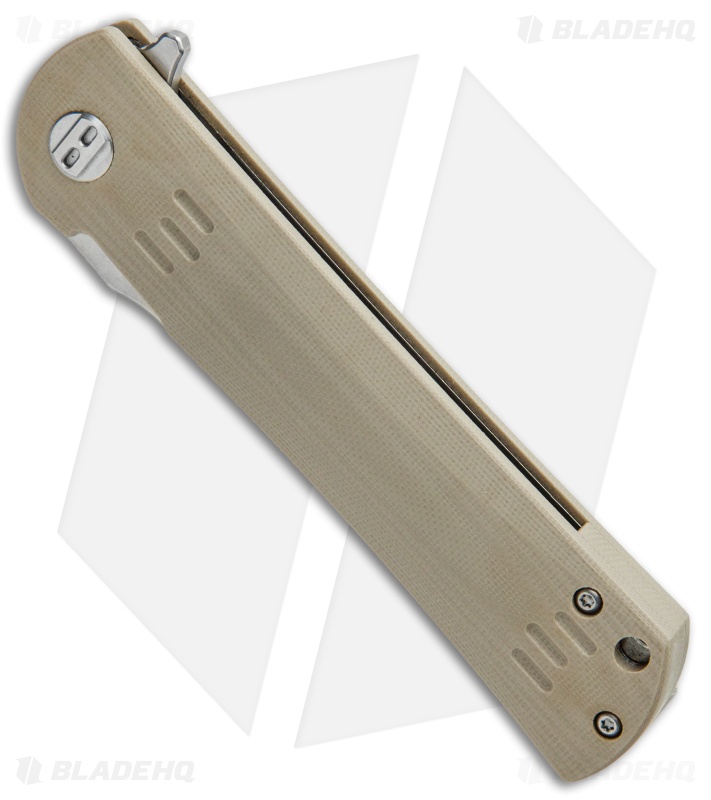 Bestech Knives Kendo Tanto Liner Lock Knife Tan G-10 (3.75" Satin)  