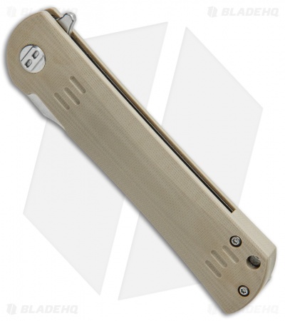 Bestech Knives Kendo Tanto Liner Lock Knife Tan G-10 (3.75" Satin)  