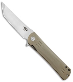 Bestech Knives Kendo Tanto Liner Lock Knife Tan G-10 (3.75" Satin)  