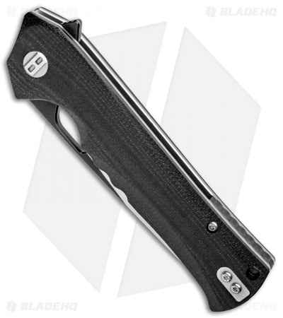 Bestech Knives Muskie Liner Lock Knife Black G10 (4" Black/Satin)