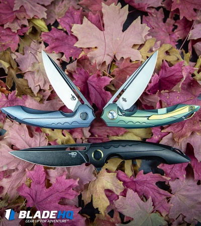 Bestech Knives Ascot - Flipper Knife | Blue CF | Grindworx